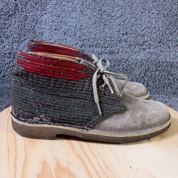 Clarks Originals Desert Boots Womens Size 7.5 Chukka Aztec Made in USA Woolrich - Picture 3 of 10